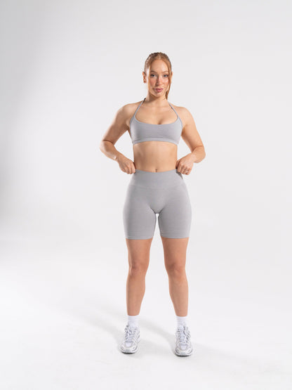 Amplify Minimal Bra - Heather Grey - Best Sports Bra | Alphalete