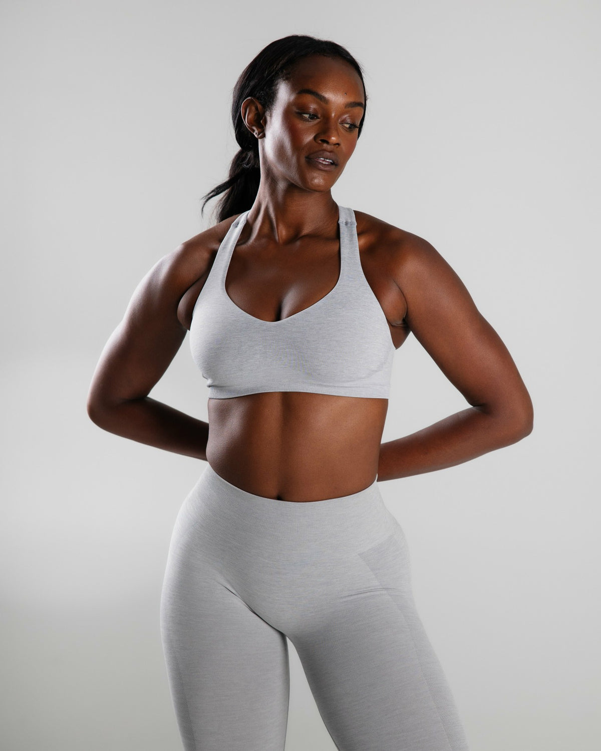 Elevate Bra - LT Heather - Best Sports Bra | Alphalete