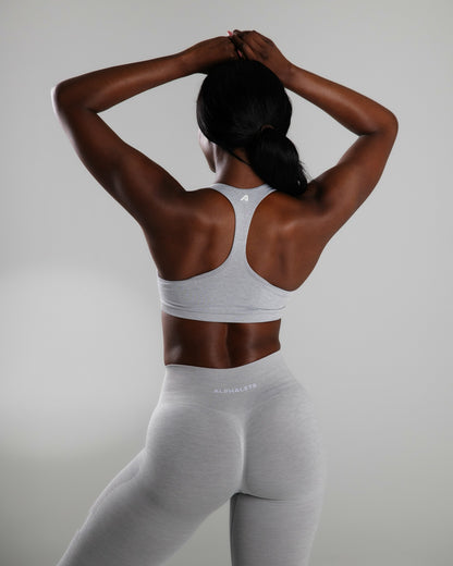 Elevate Bra - LT Heather - Best Sports Bra | Alphalete