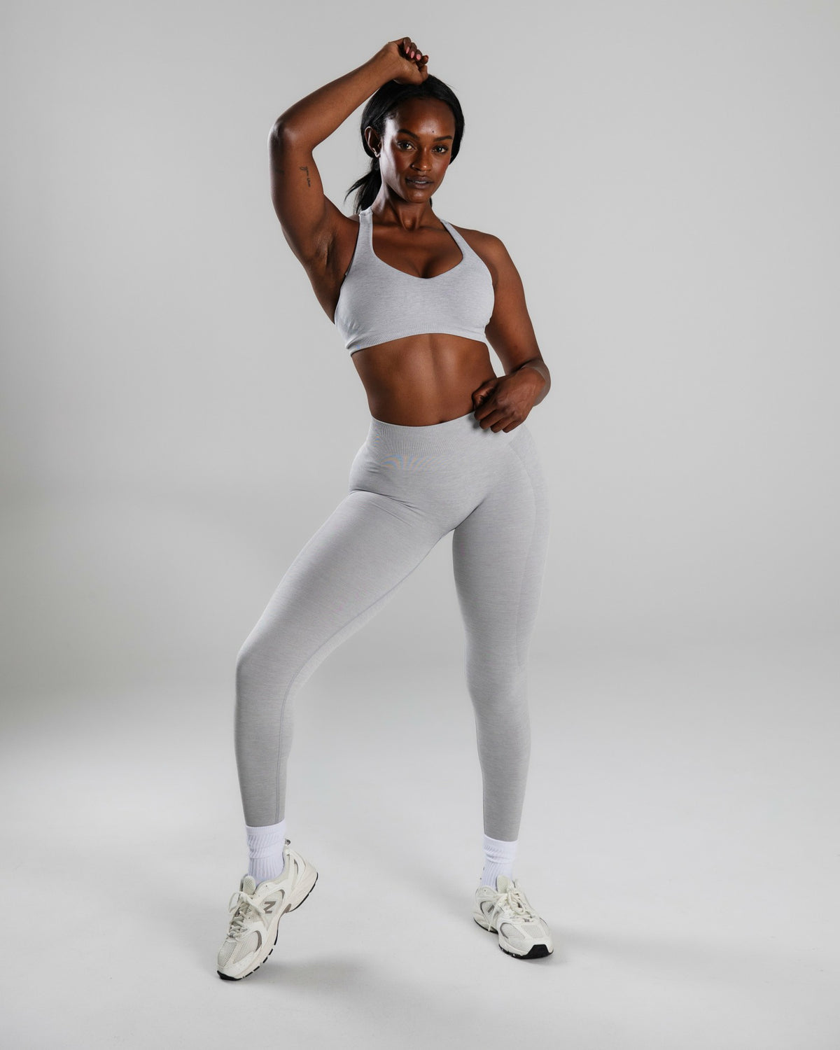 Elevate Bra - LT Heather - Best Sports Bra | Alphalete