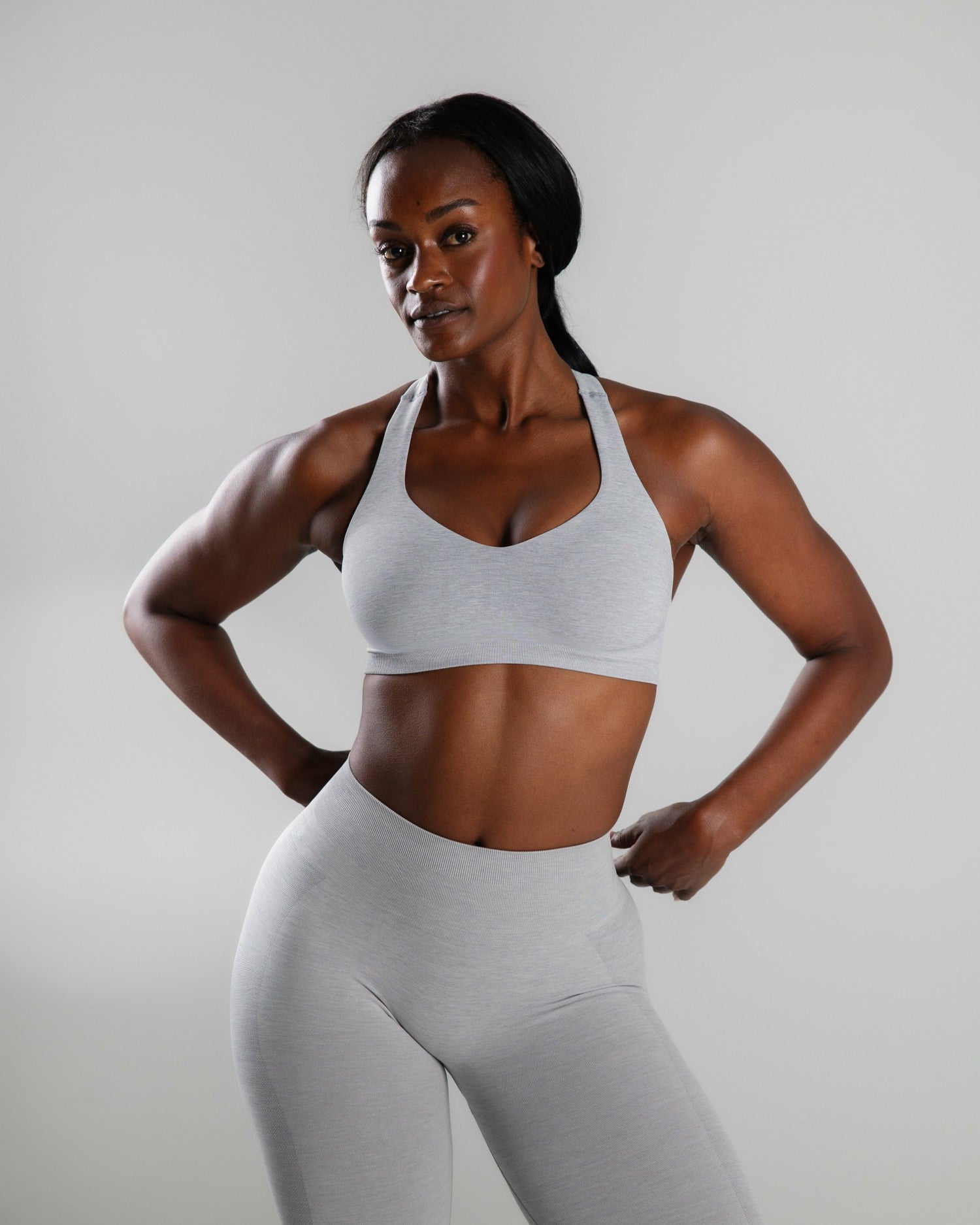 Elevate Bra - LT Heather - Best Sports Bra | Alphalete