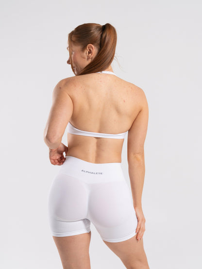 Amplify Minimal Bra - White - Best Sports Bra | Alphalete
