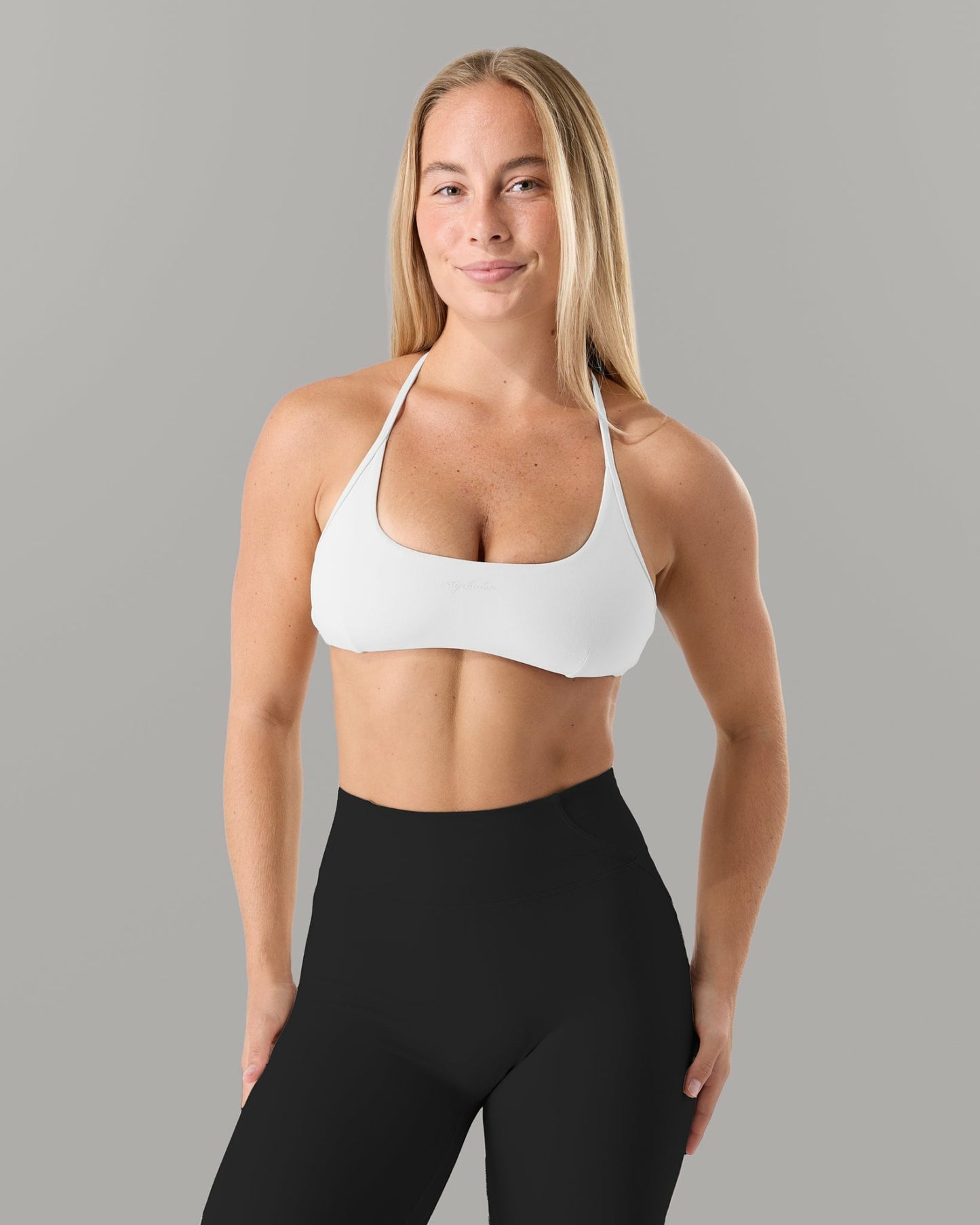 Axis Bra - White - Best Sports Bra | Alphalete