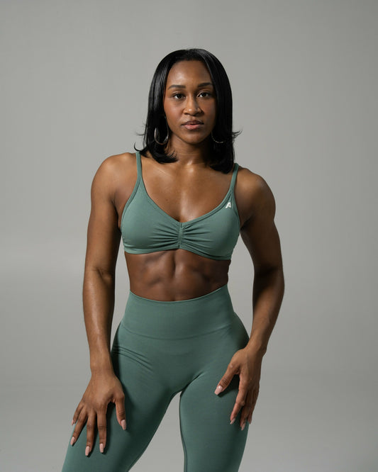 Sandy Bra - Juniper Green - Best Sports Bra | Alphalete