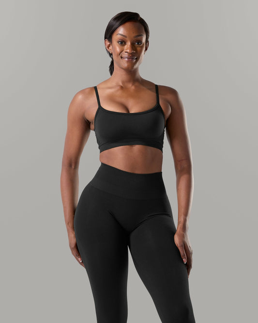 Push Bra - Black - Best Sports Bra | Alphalete