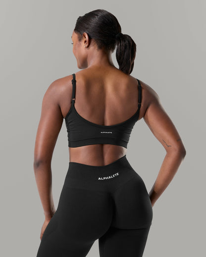 Push Bra - Black - Best Sports Bra | Alphalete