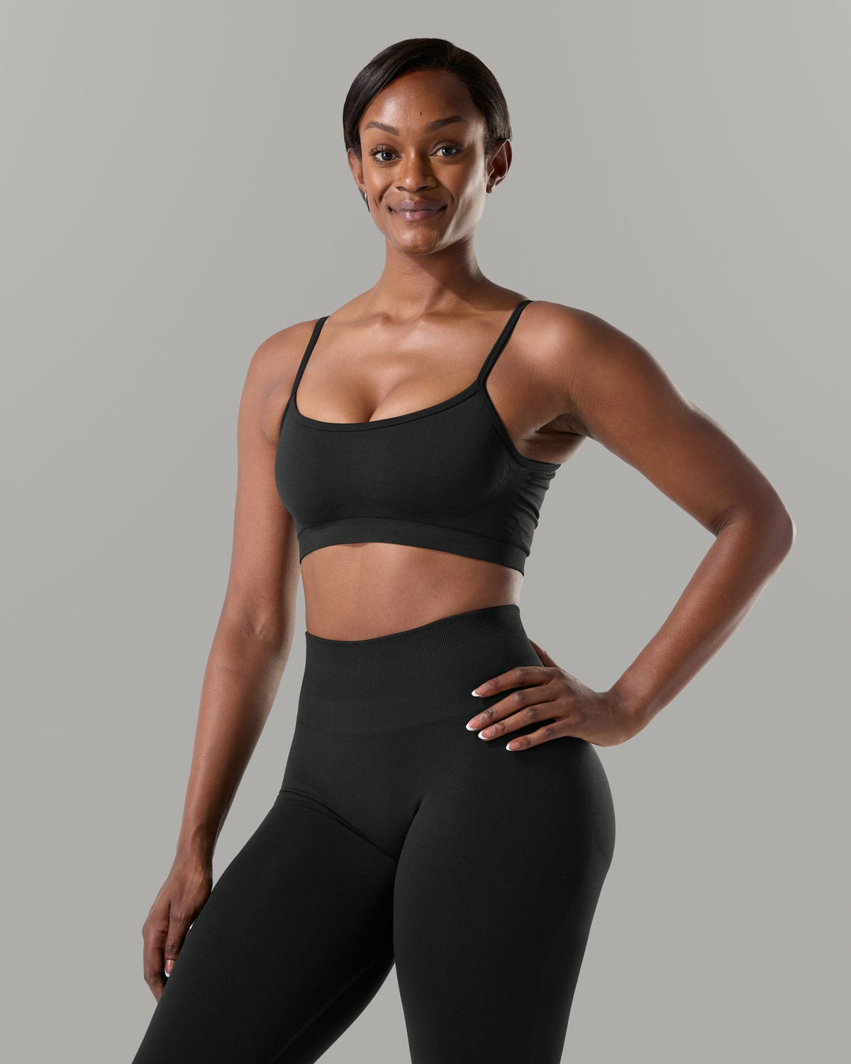 Push Bra - Black - Best Sports Bra | Alphalete