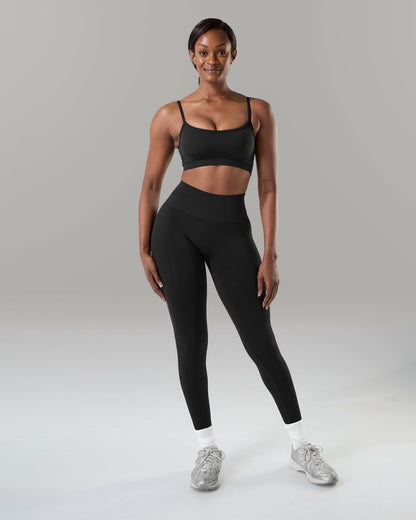 Push Bra - Black - Best Sports Bra | Alphalete
