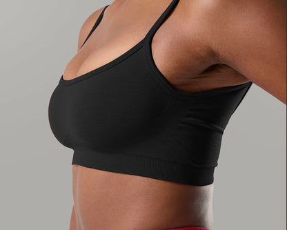 Push Bra - Black - Best Sports Bra | Alphalete