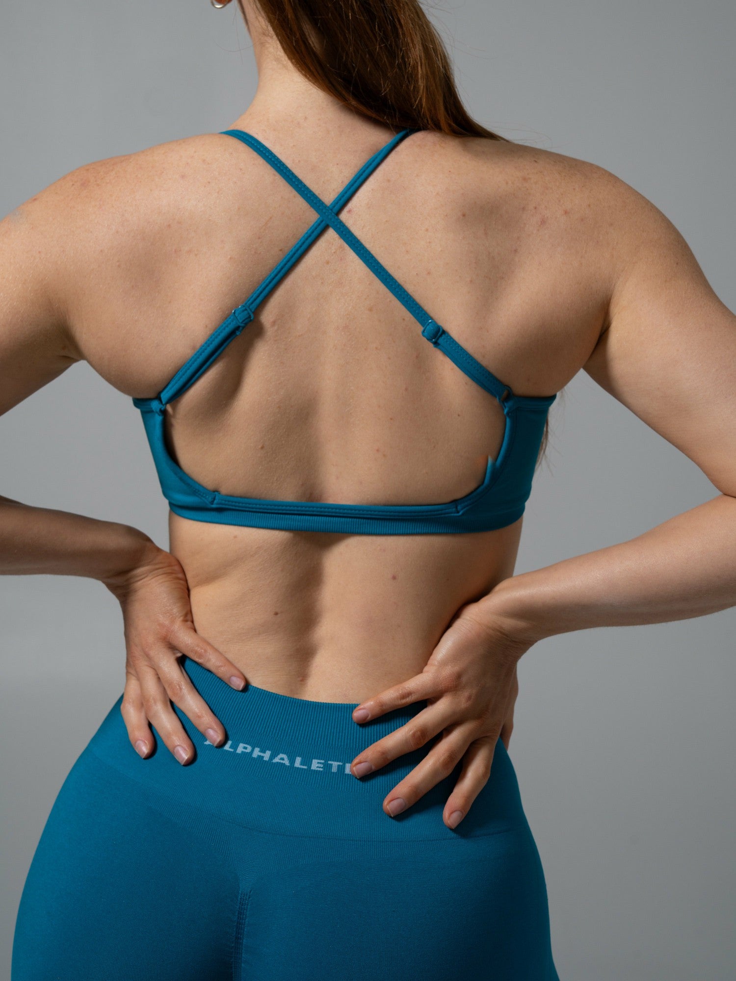Amplify Open Back Bra - Tidal Teal - Best Sports Bra | Alphalete