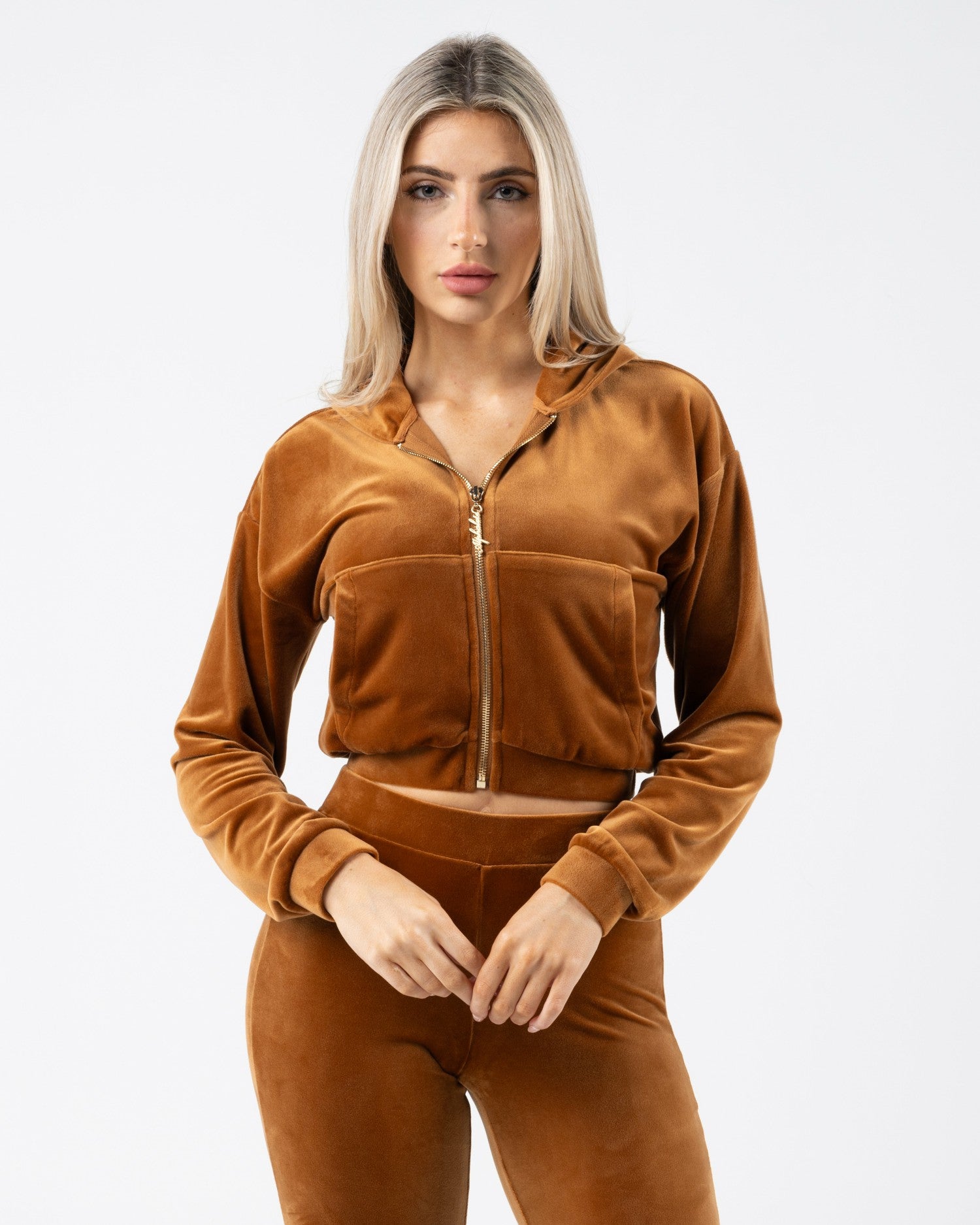 Velour Zip Hoodie - Root - Workout Clothes For Women | Alphalete