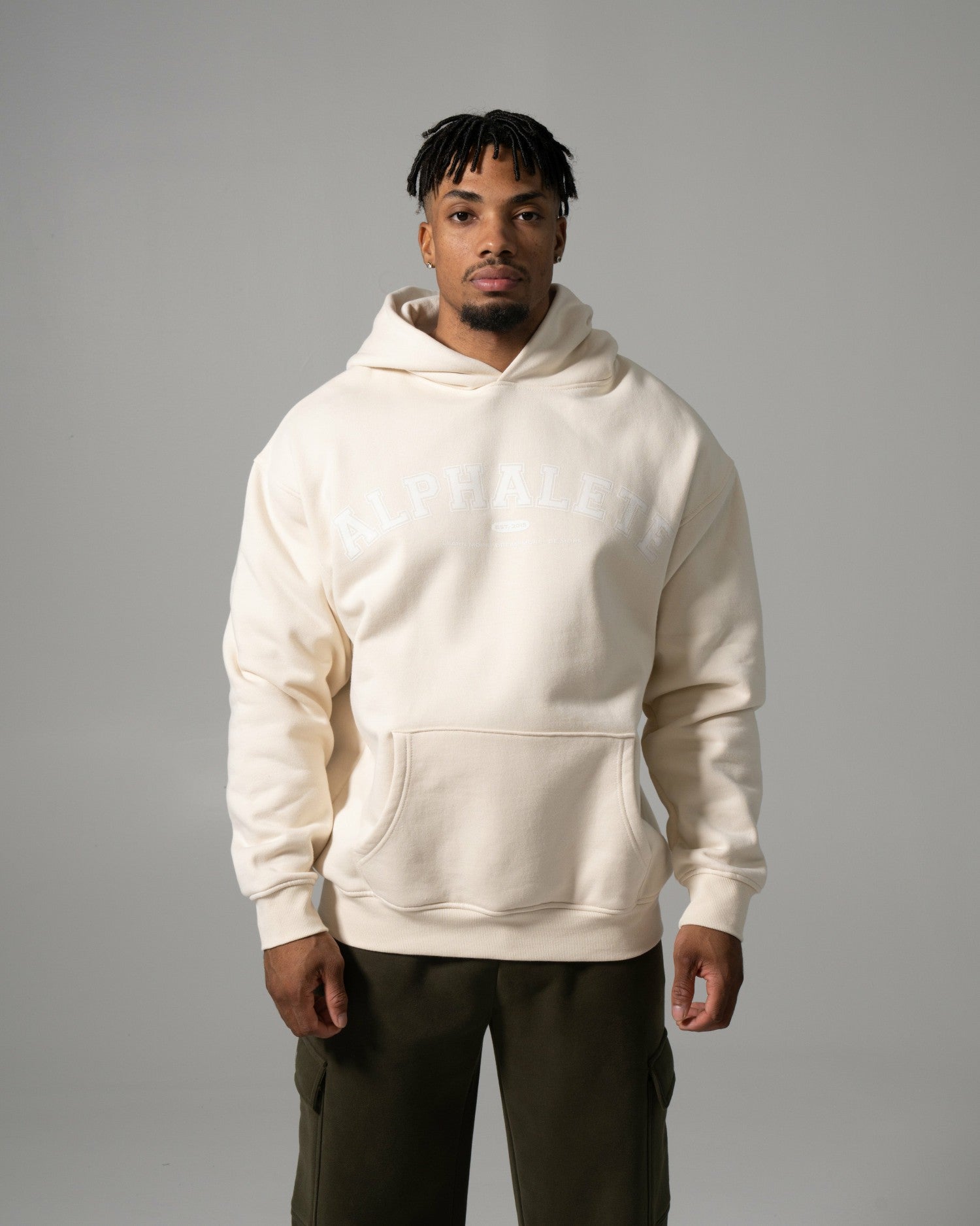Varsity Hoodie - Cream - Workout Clothes For Women | Alphalete