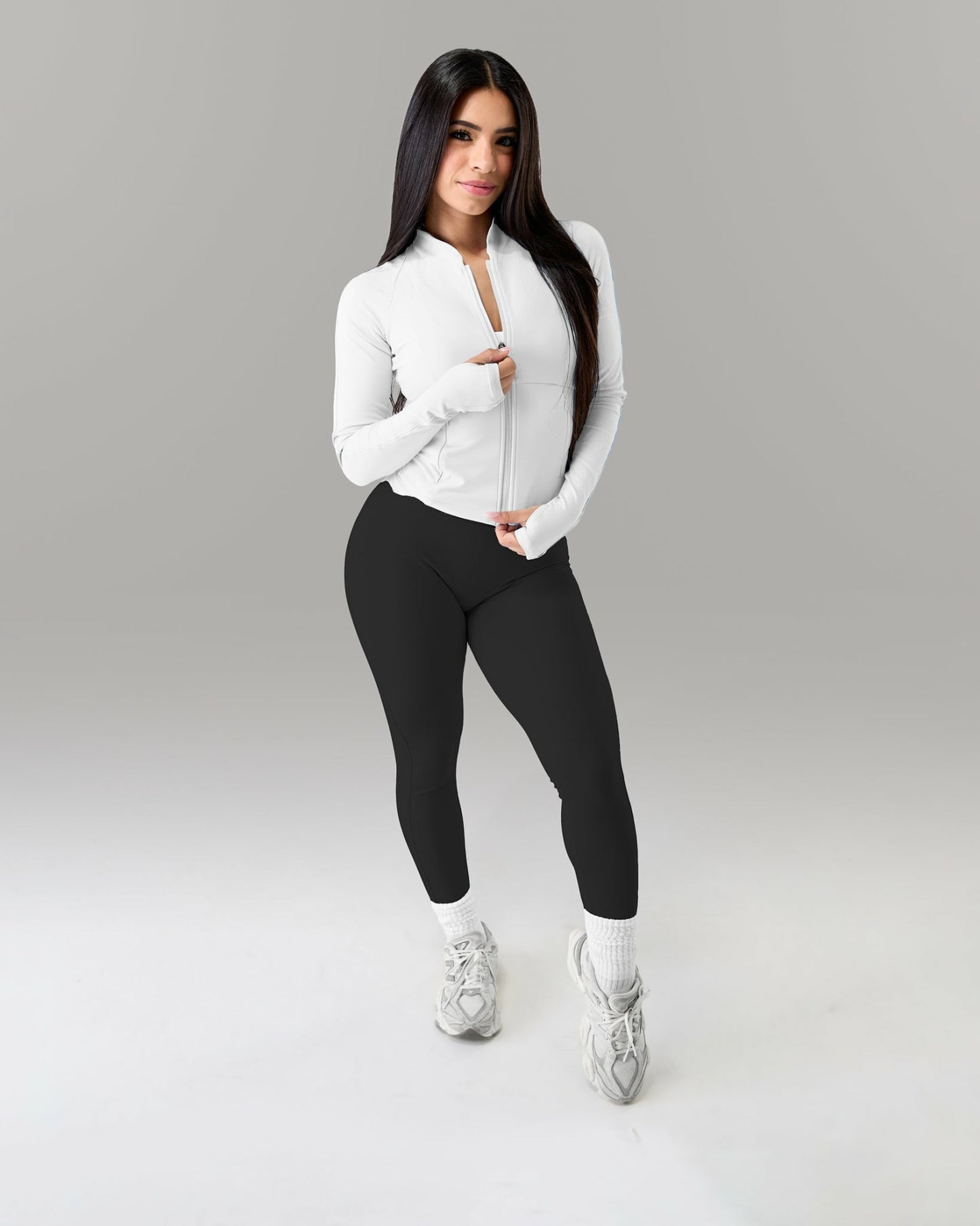 Aura Sculpt Jacket - White - Workout Clothes For Women | Alphalete
