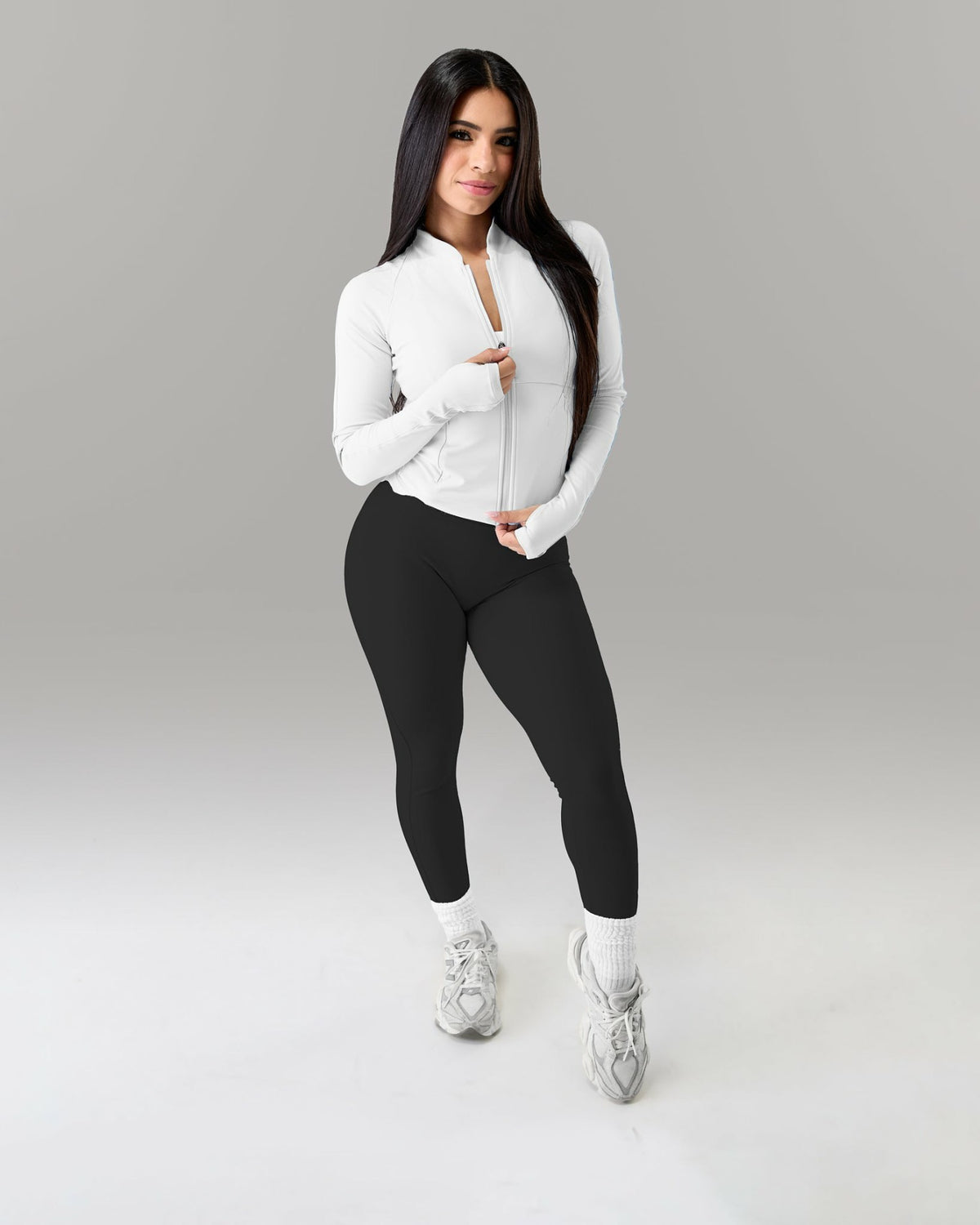 Aura Sculpt Jacket - White - Workout Clothes For Women | Alphalete