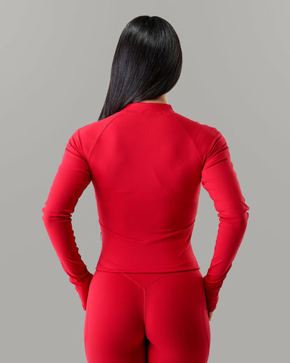 Aura Sculpt Jacket - Scarlet - Workout Clothes For Women | Alphalete