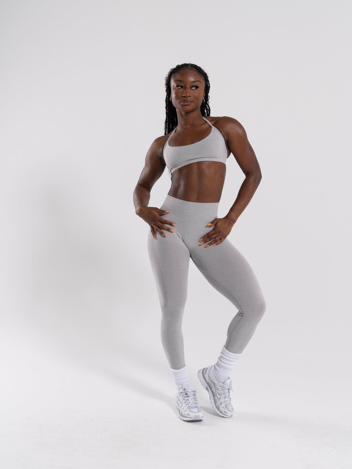 Pump Mid Rise Legging - LT Heather | Alphalete