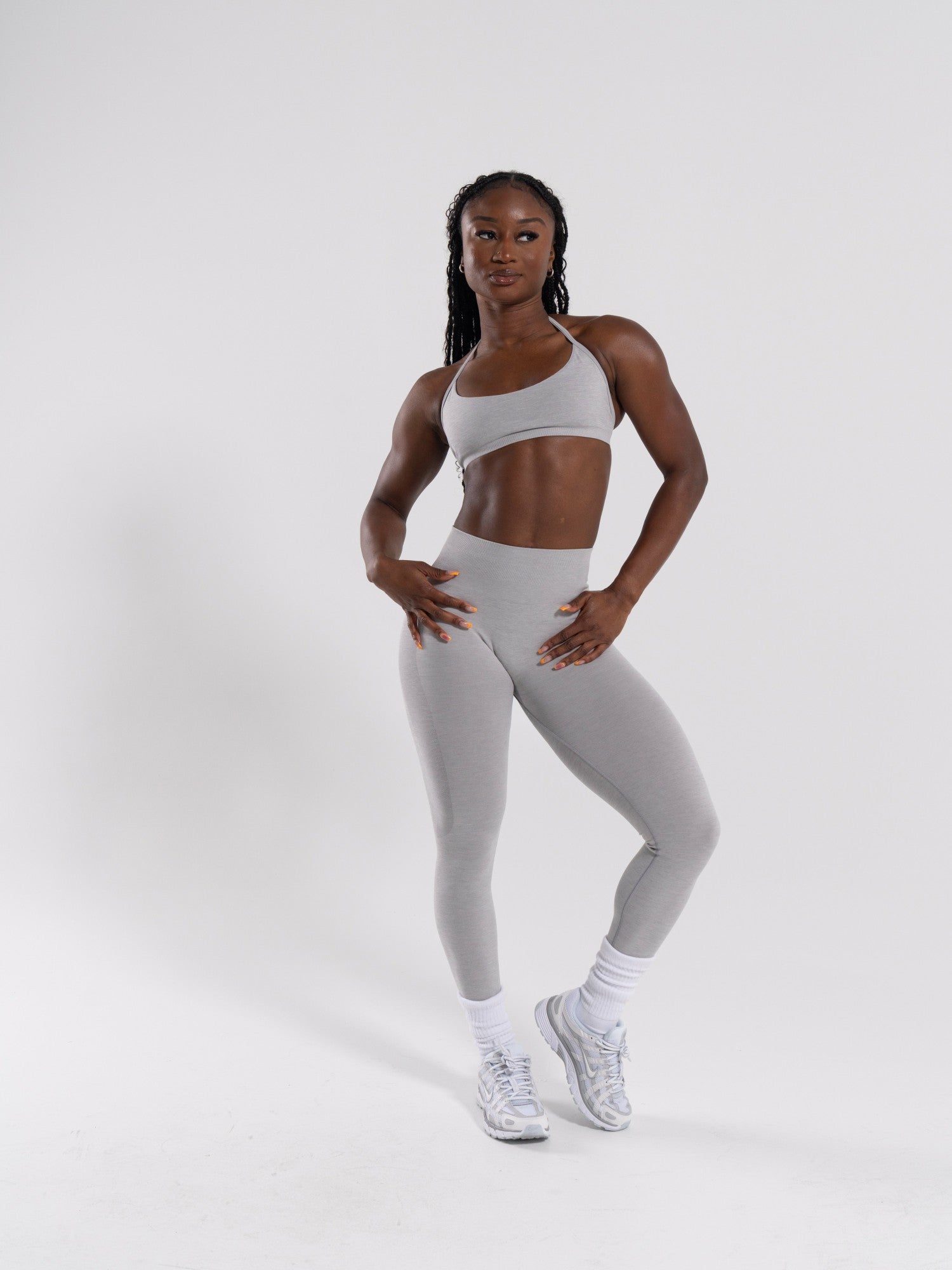 Pump Mid Rise Legging - LT Heather | Alphalete