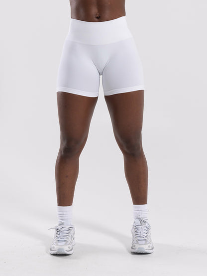 Pump Mid Rise Short - White - Workout Clothes For Women | Alphalete