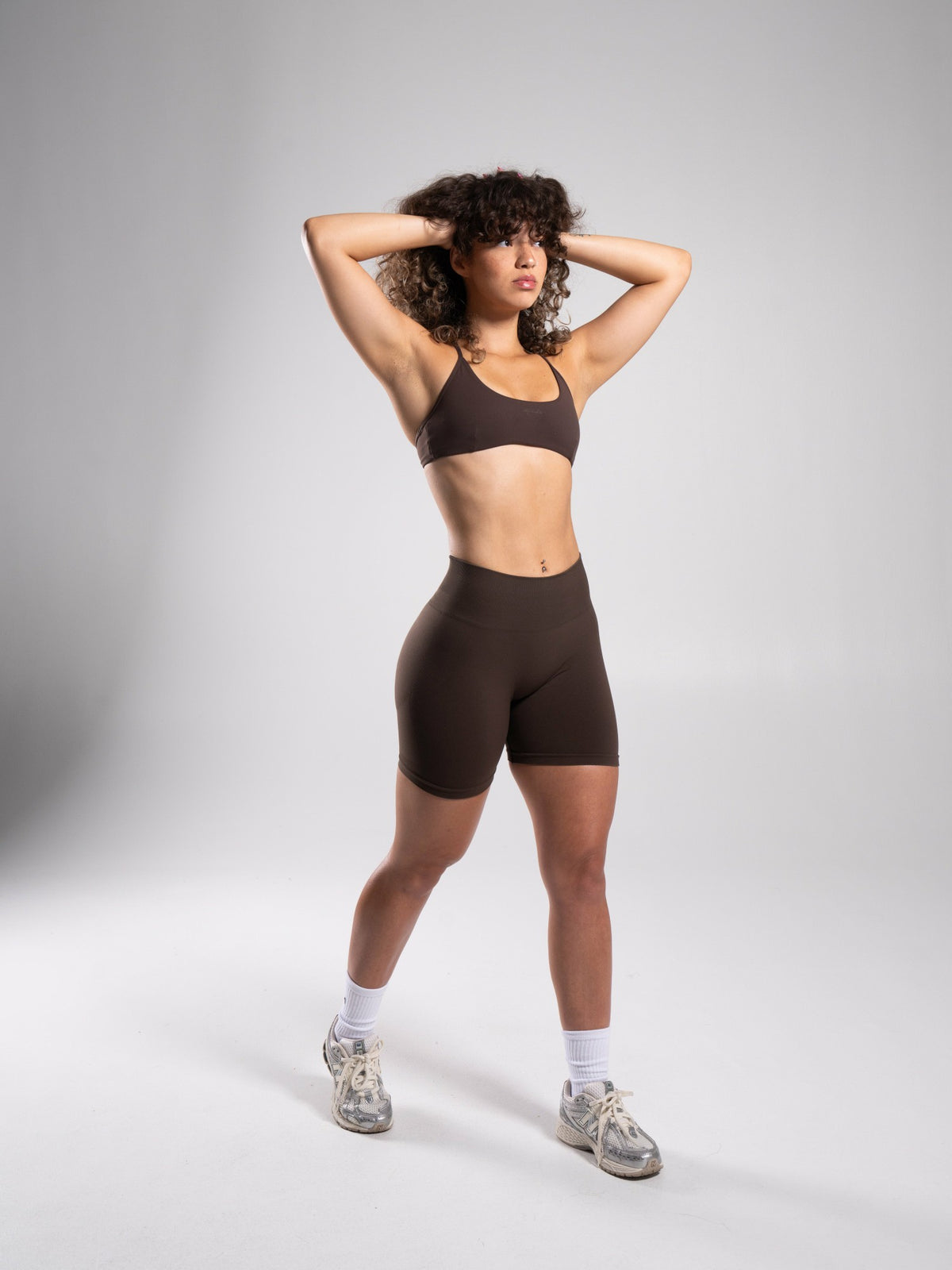 Pump Mid Rise Short - Walnut - Workout Clothes For Women | Alphalete