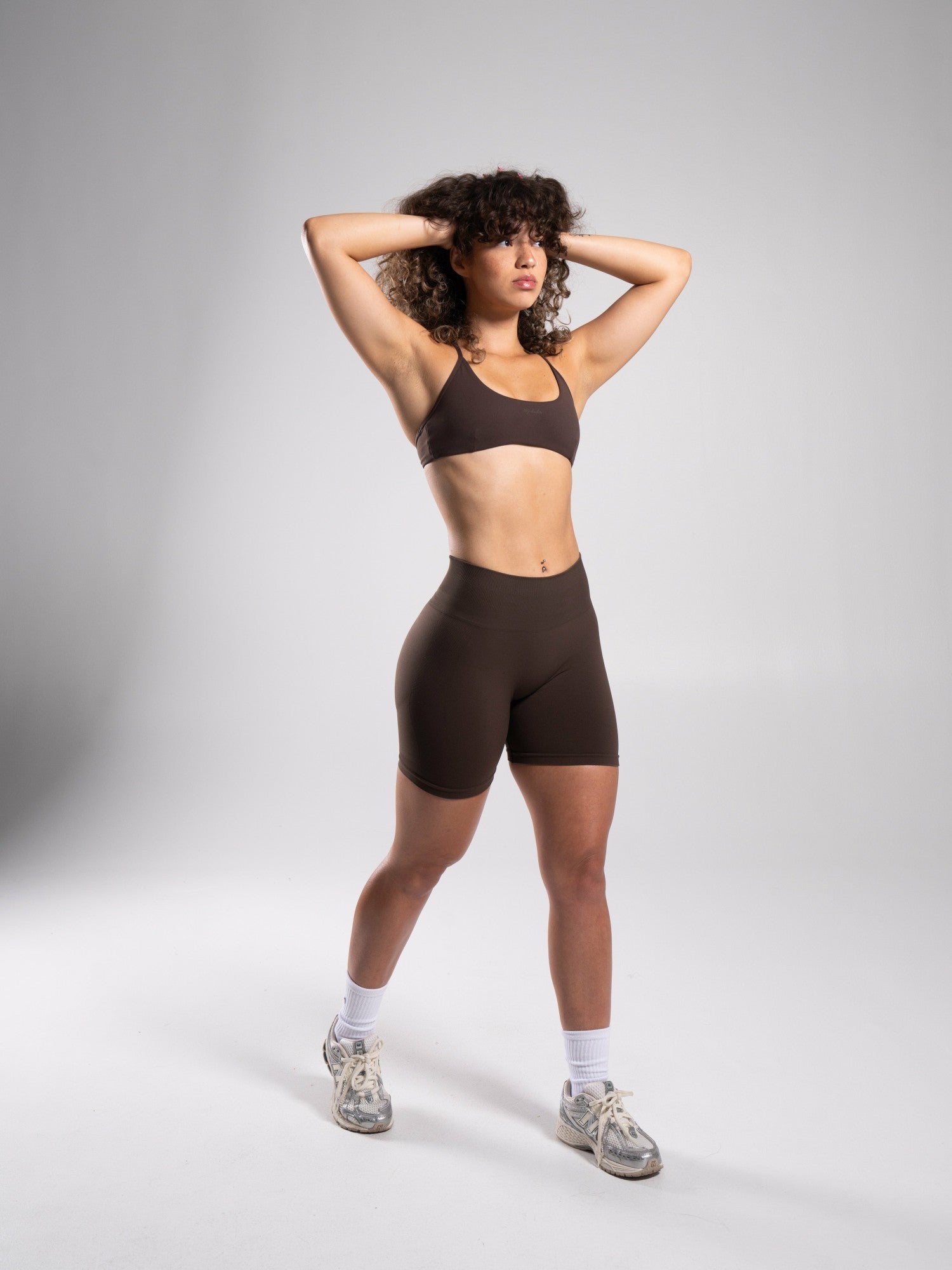 Pump Mid Rise Short - Walnut - Workout Clothes For Women | Alphalete