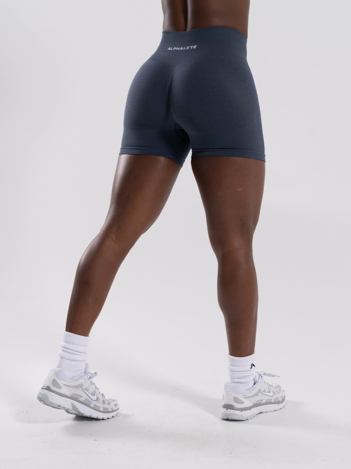 Pump Mid Rise Short - Dusty Navy | Alphalete