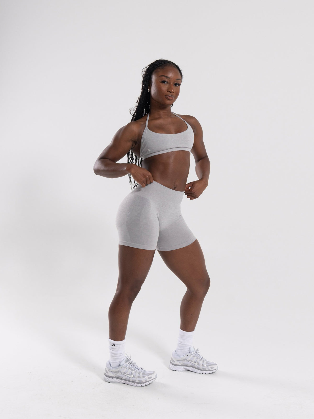 Pump Mid Rise Short - LT Heather | Alphalete
