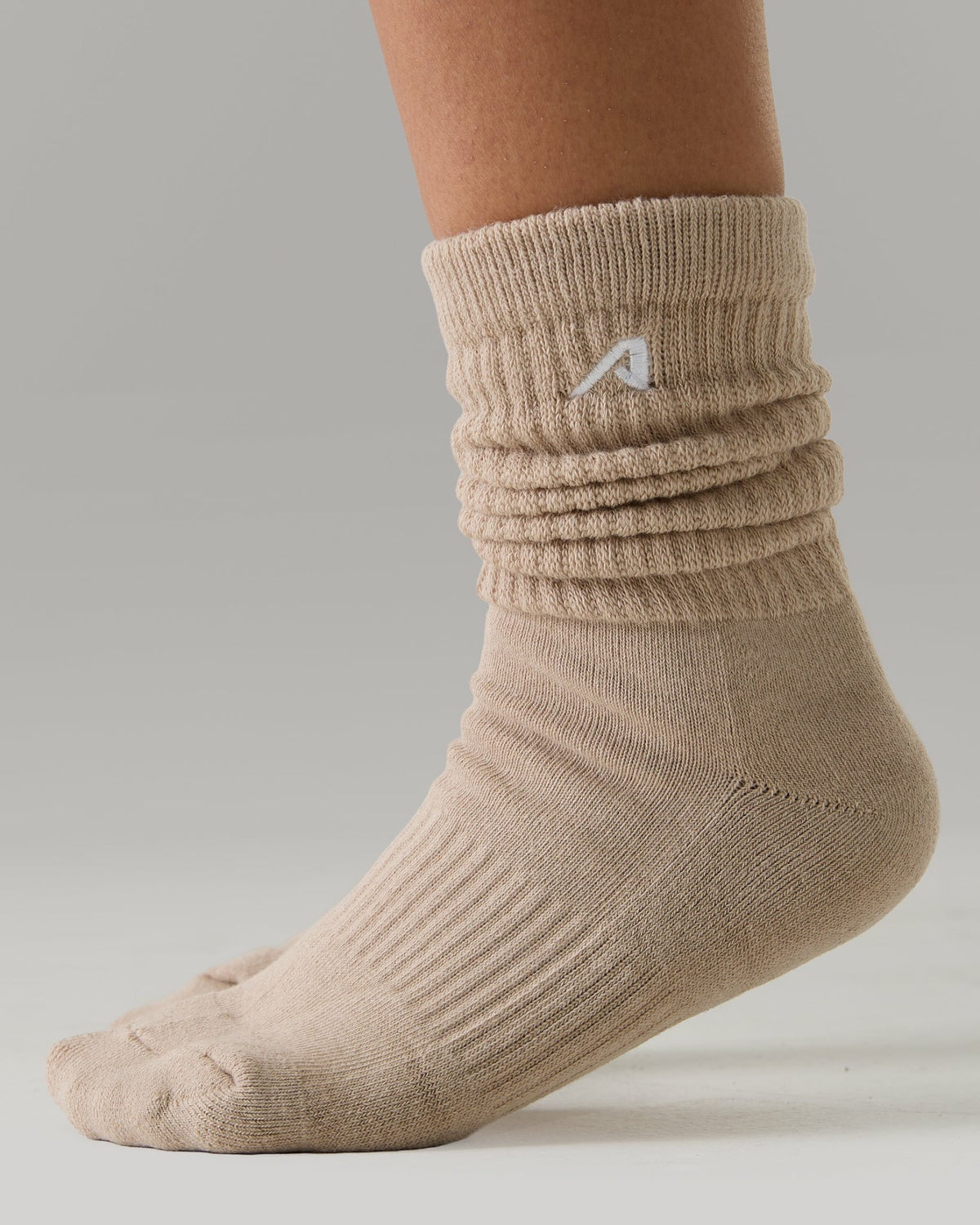Scrunch Sock 3pk - White / Wheat / Heather Grey | Alphalete
