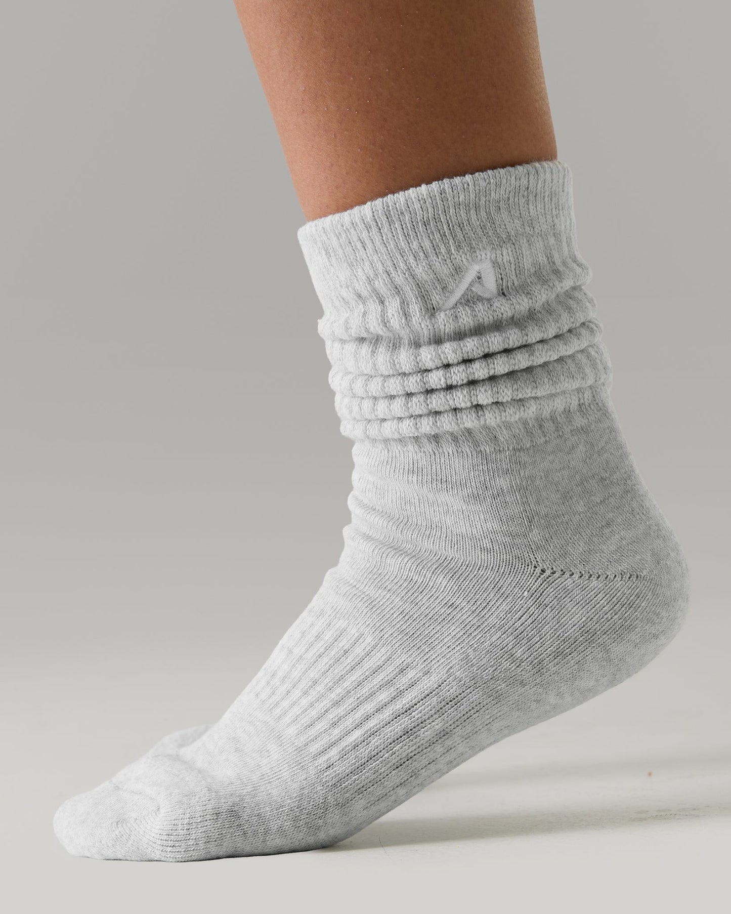 Scrunch Sock 3pk - White / Wheat / Heather Grey | Alphalete