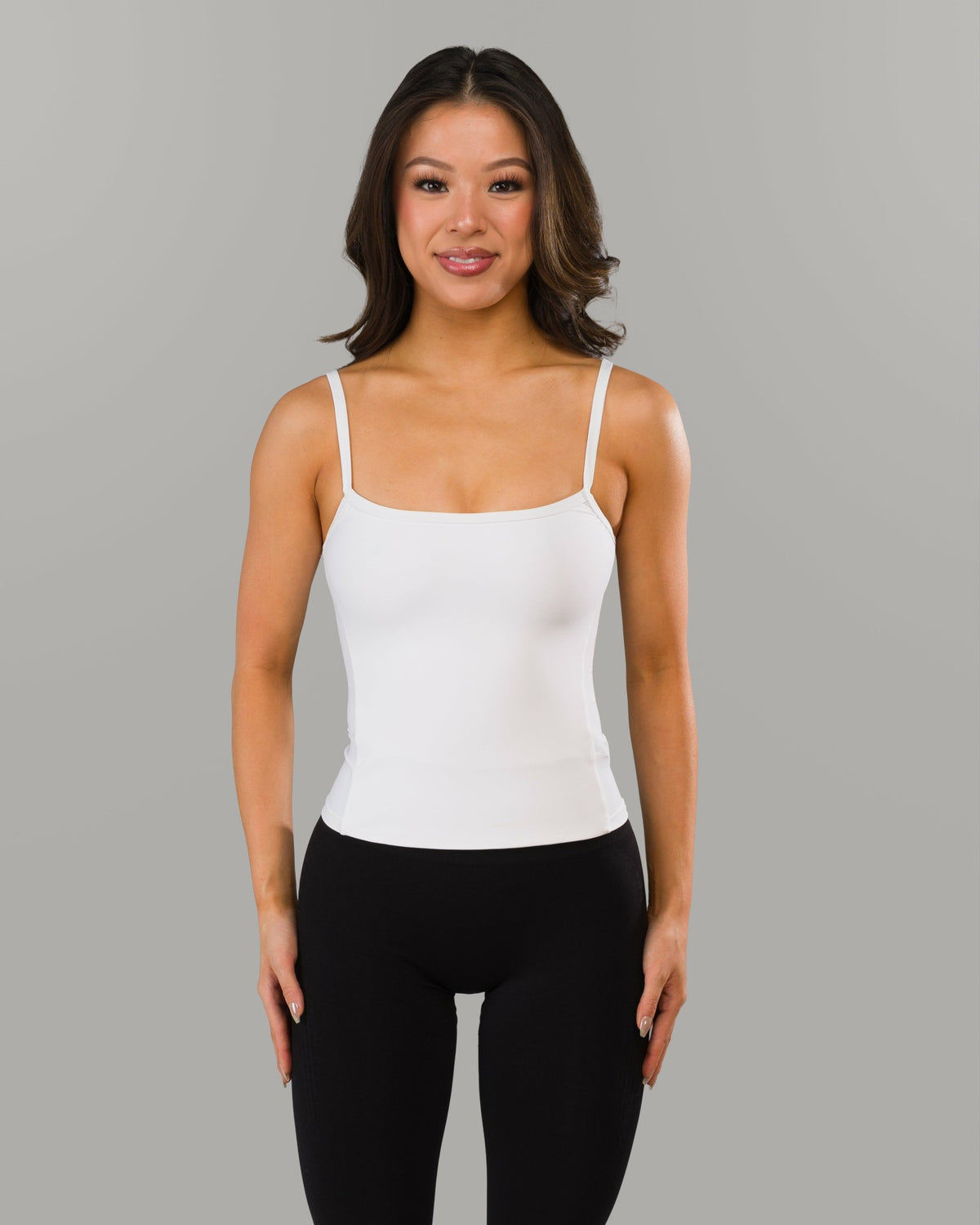 Basics Cami Tank - White - Workout Clothes For Women | Alphalete