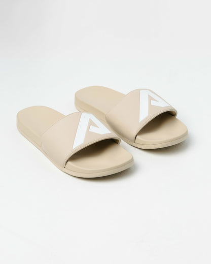Alpha Slides - Cream / White - Workout Clothes | Alphalete