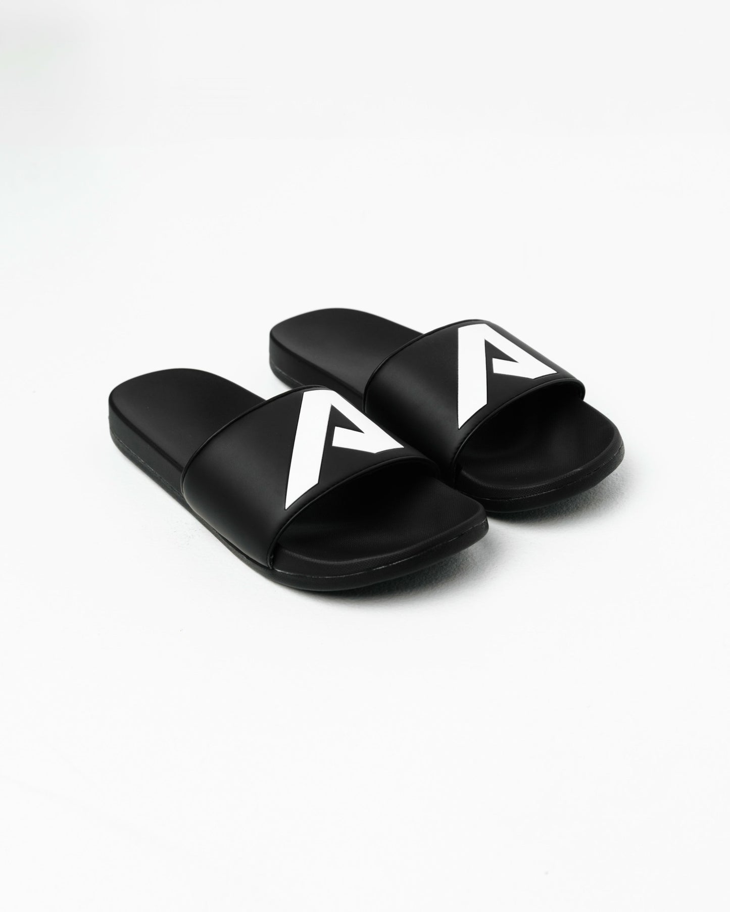 Alpha Slides - Black / White - Workout Clothes | Alphalete