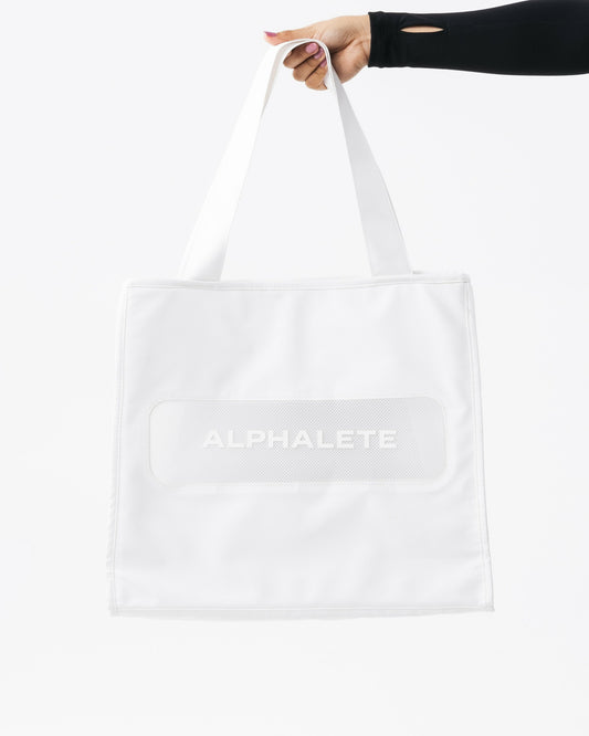 Mesh Tote Bag - White - Workout Clothes | Alphalete