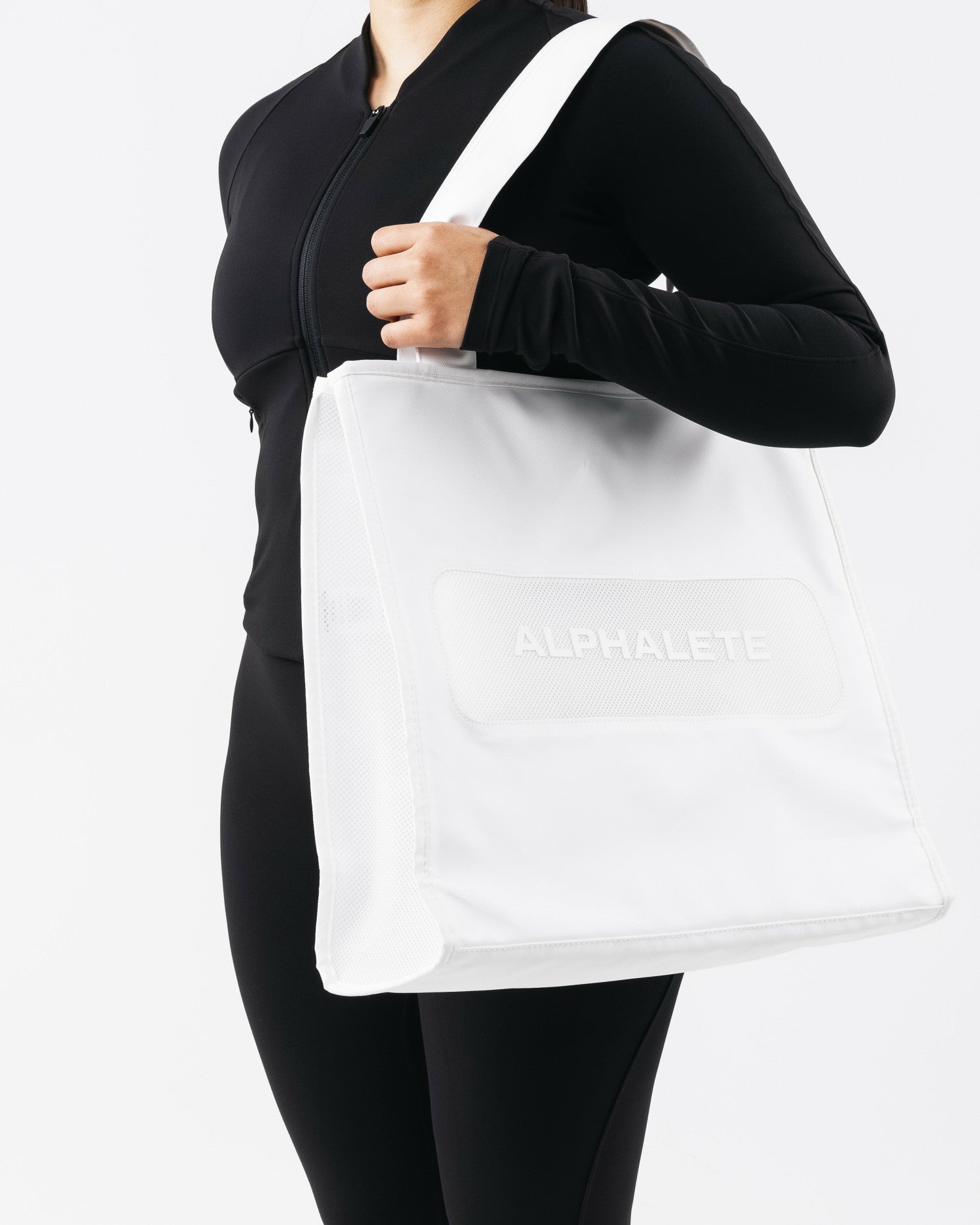 Mesh Tote Bag - White - Workout Clothes | Alphalete