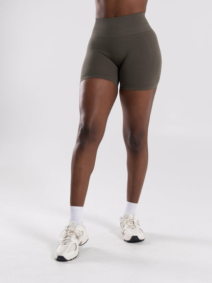 Pump High Rise Short - Khaki - Workout Clothes For Women | Alphalete