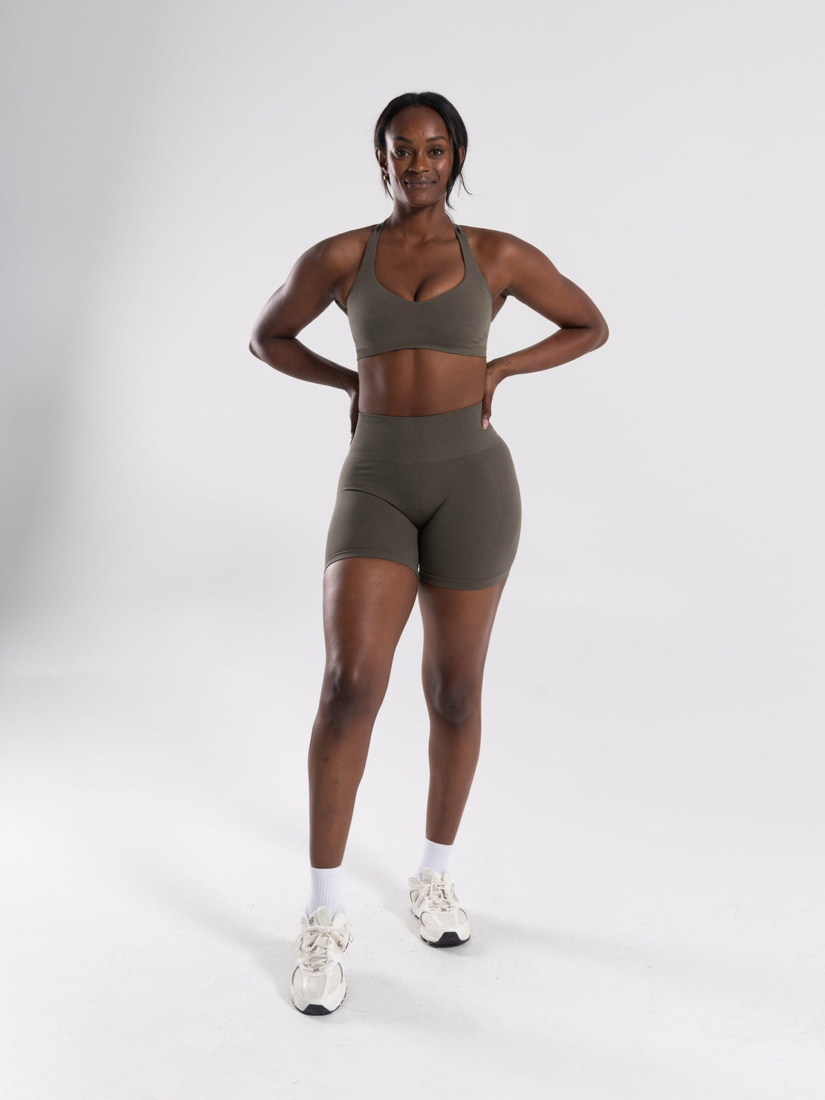 Pump High Rise Short - Khaki - Workout Clothes For Women | Alphalete