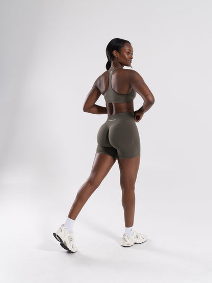 Pump High Rise Short - Khaki - Workout Clothes For Women | Alphalete