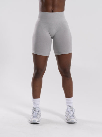 Pump Mid Rise Biker Short - LT Heather | Alphalete