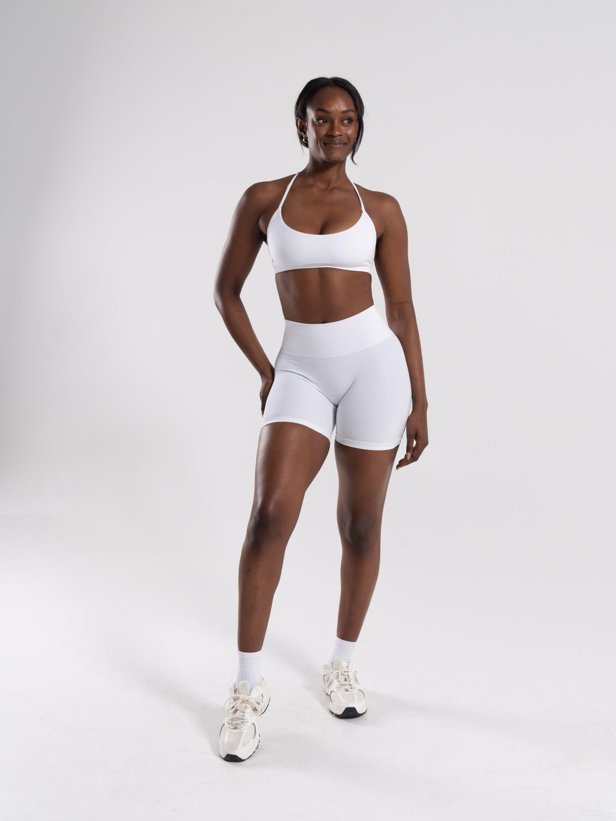 Pump High Rise Short - White - Workout Clothes For Women | Alphalete
