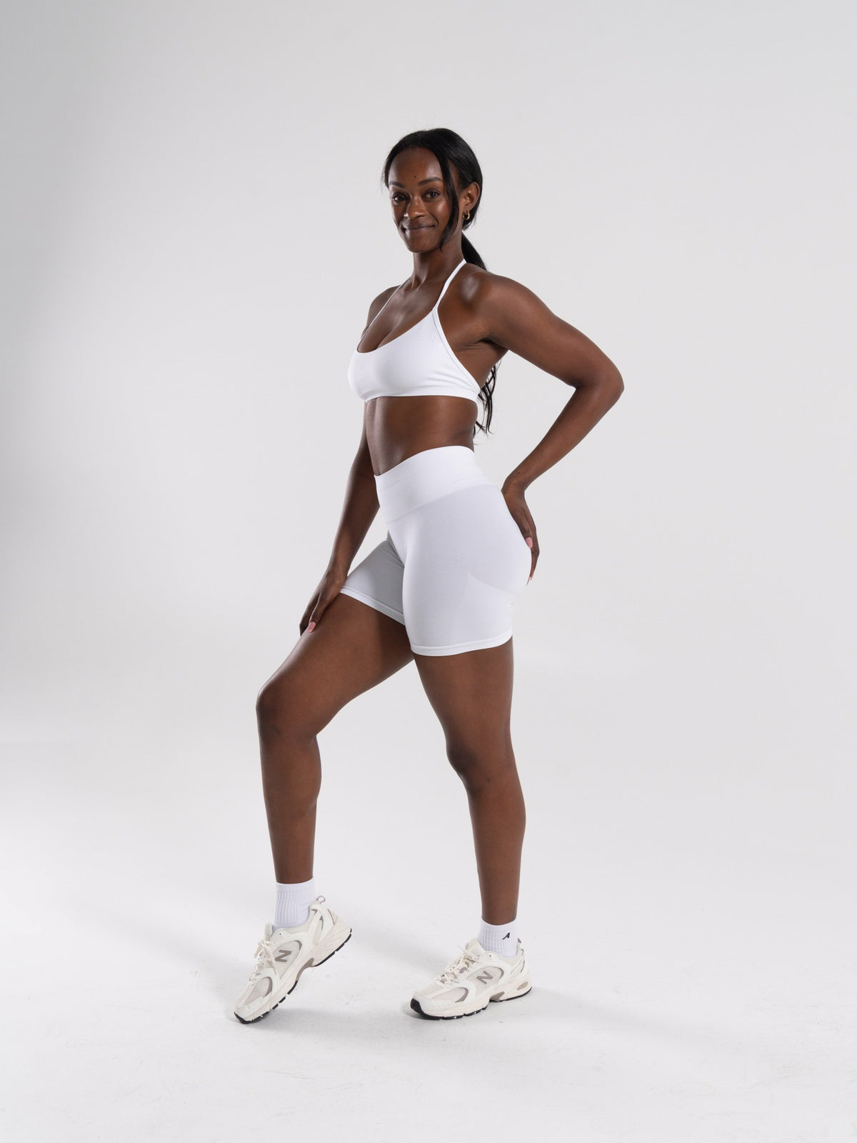 Pump High Rise Short - White - Workout Clothes For Women | Alphalete