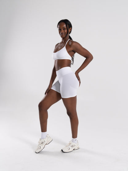 Pump High Rise Short - White - Workout Clothes For Women | Alphalete