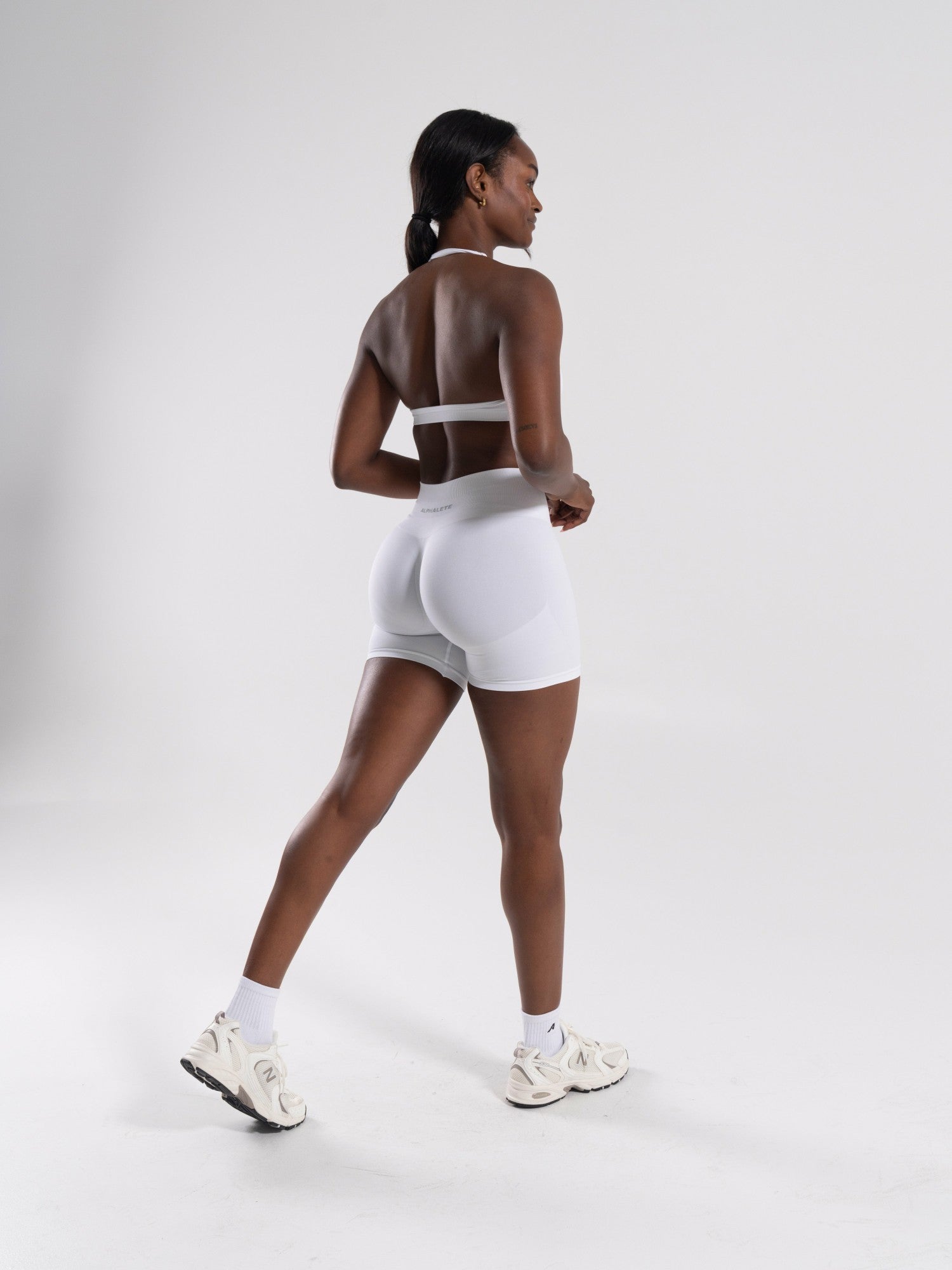 Pump High Rise Short - White - Workout Clothes For Women | Alphalete