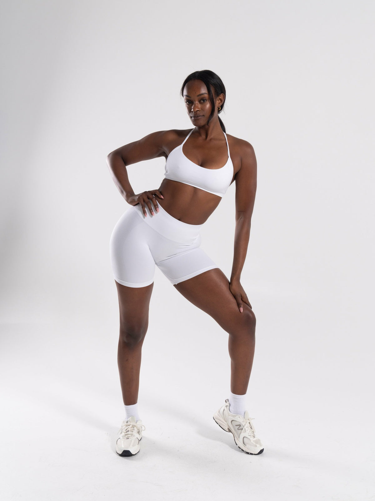 Pump High Rise Short - White - Workout Clothes For Women | Alphalete