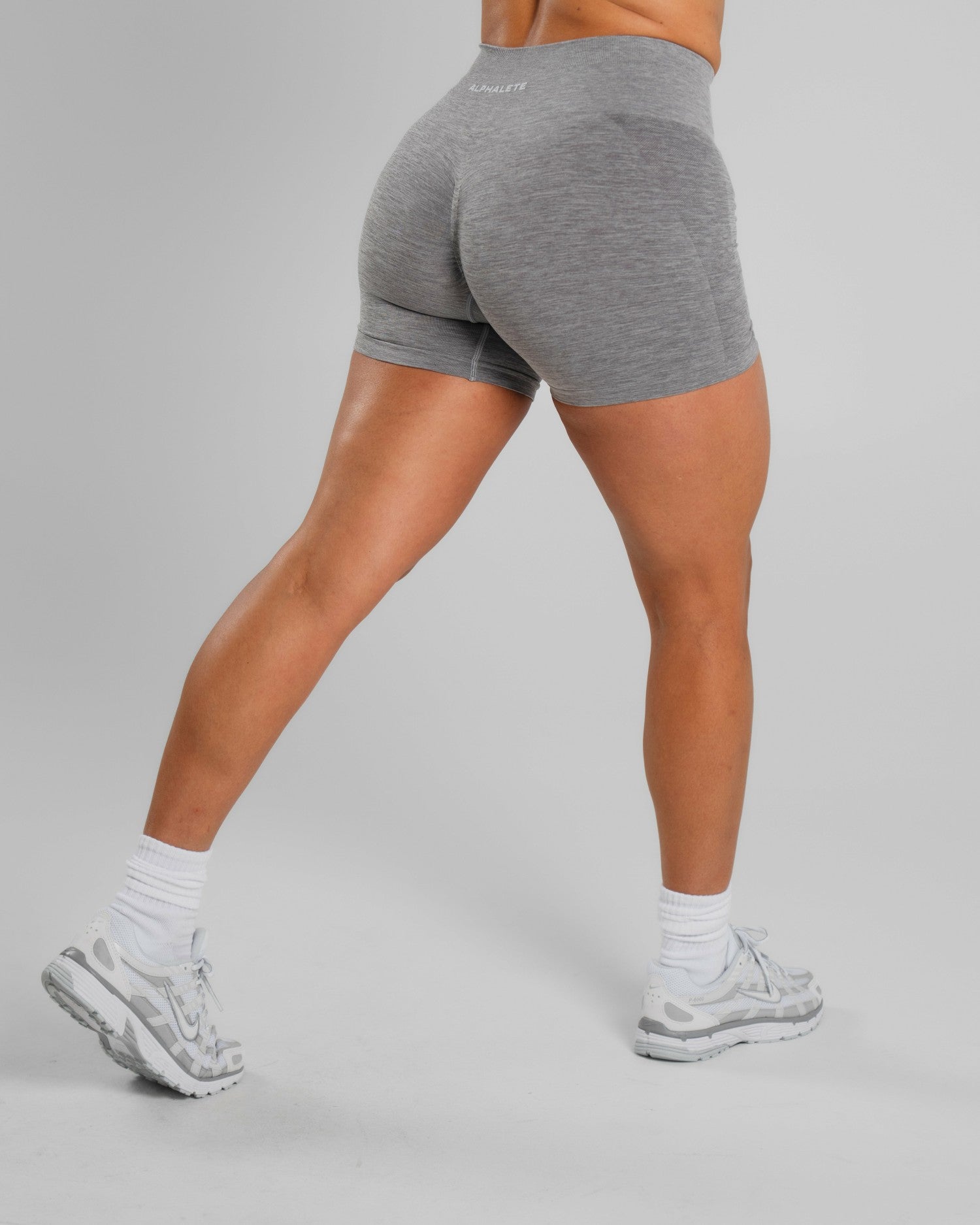 Amplify Mid Rise Short - Heather Grey | Alphalete