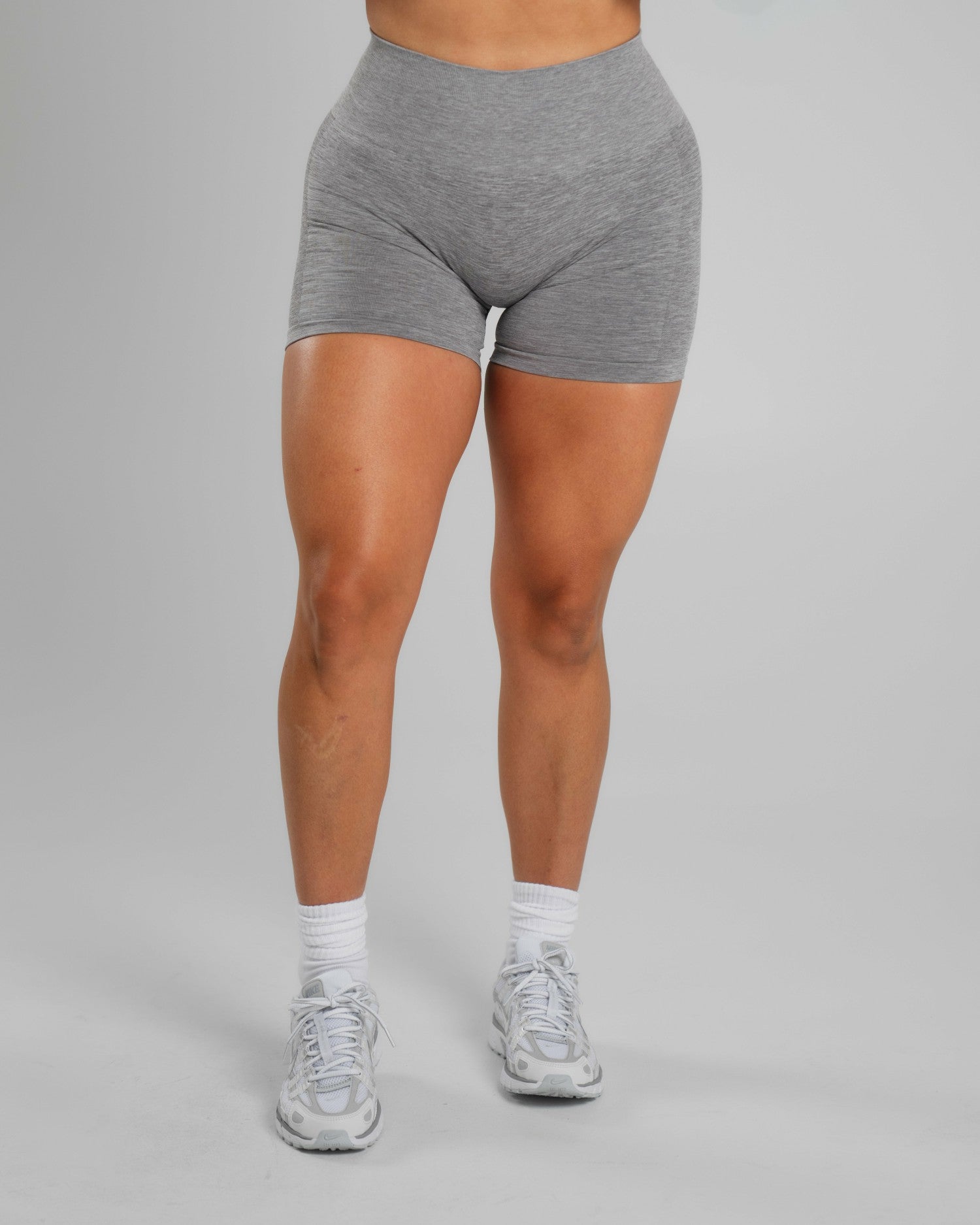 Amplify Mid Rise Short - Heather Grey | Alphalete
