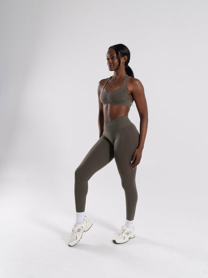 Pump High Rise Legging - Khaki | Alphalete