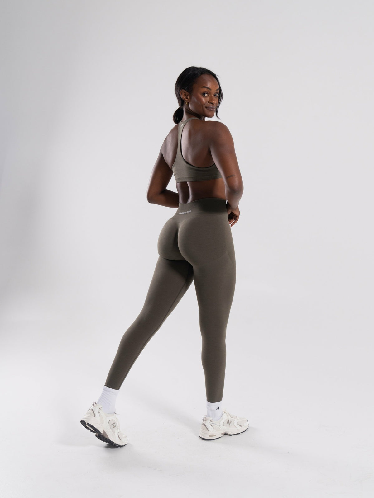 Pump High Rise Legging - Khaki | Alphalete