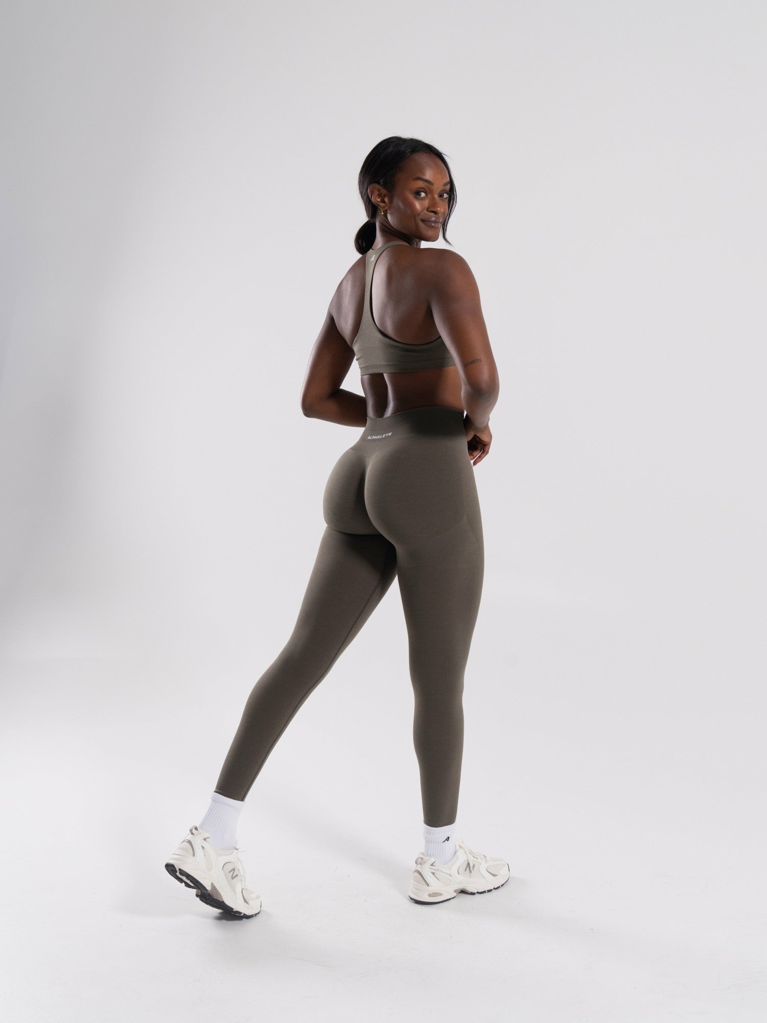 Pump High Rise Legging - Khaki | Alphalete