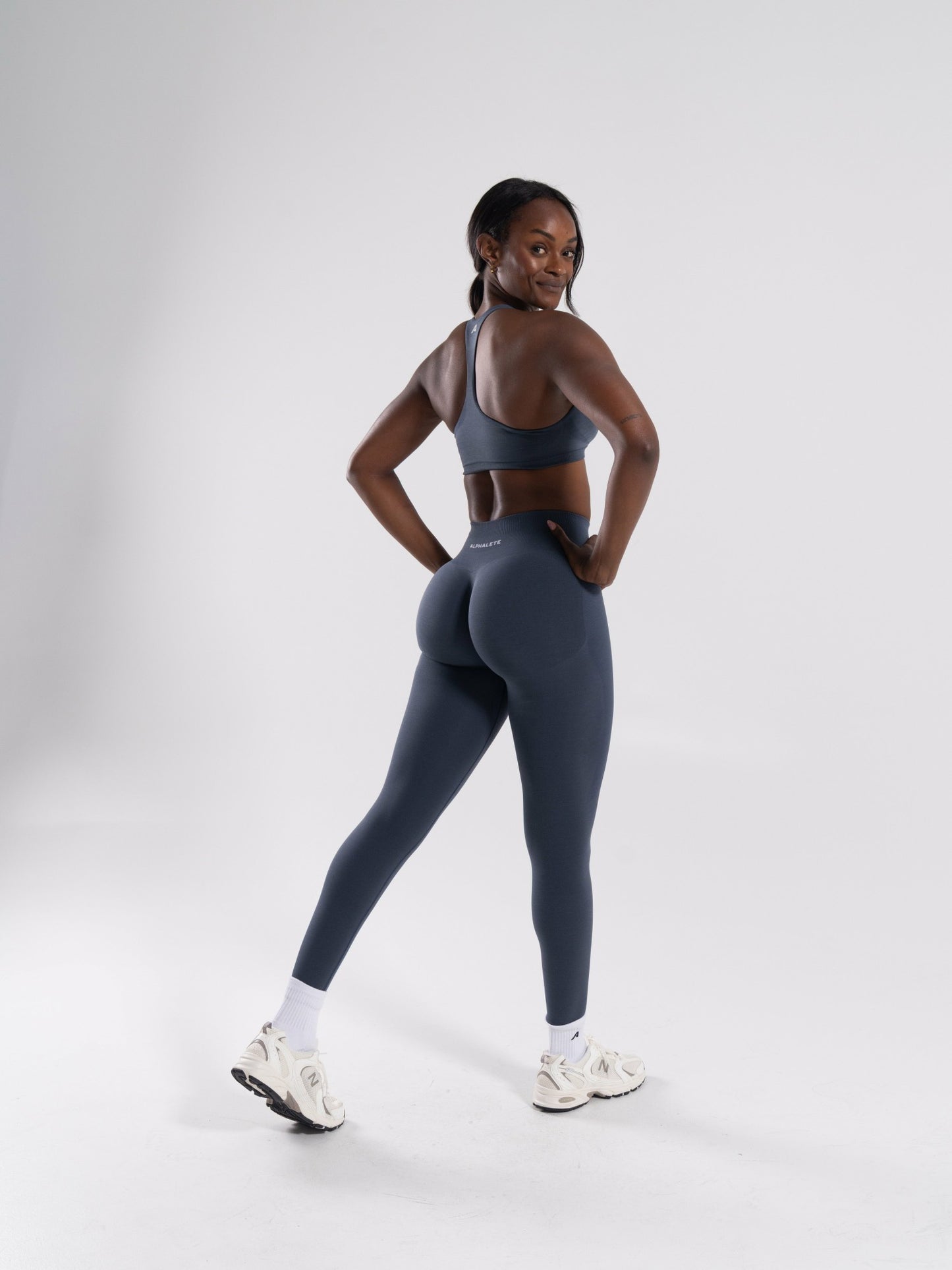 Pump High Rise Legging - Dusty Navy | Alphalete