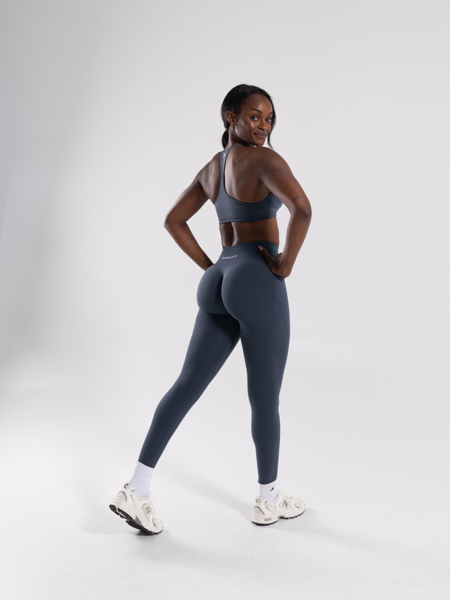 Pump High Rise Legging - Dusty Navy | Alphalete