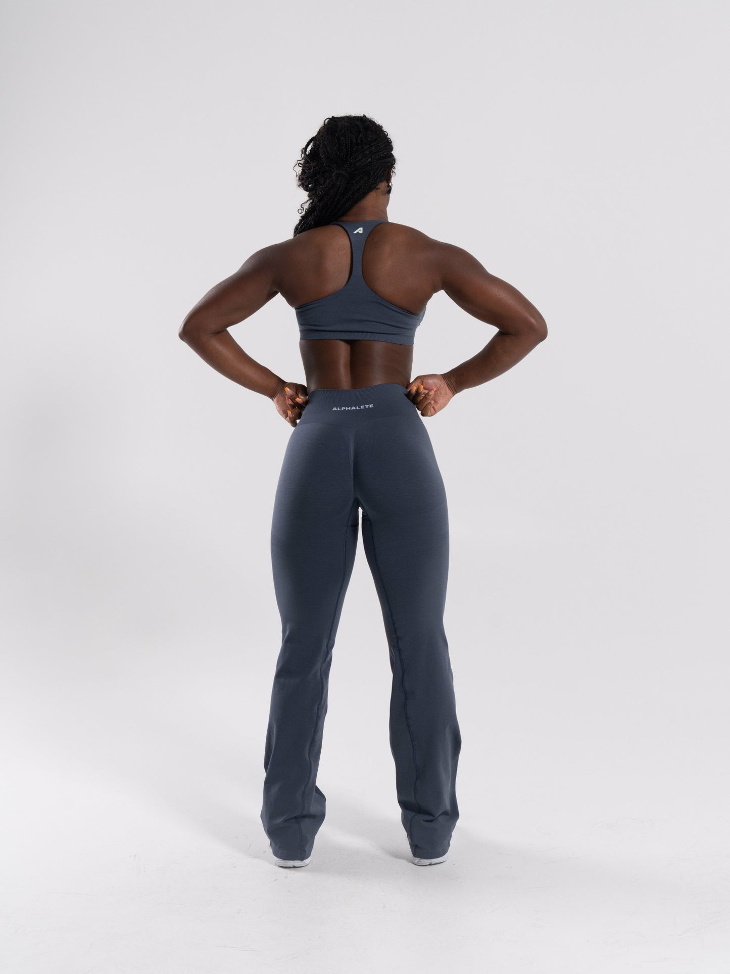 Pump Mid Rise Flared Pant - Dusty Navy | Alphalete